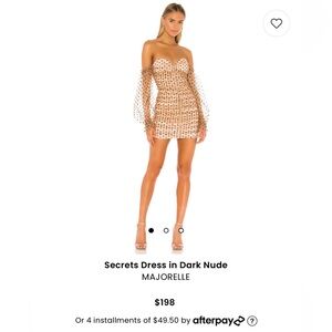 Majorella Secrets Dress polka dot and nude strapless mini dress women’s XS